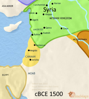 map Kenaan-Syria BCE 1500